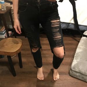 Ripped black carmar jeans